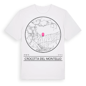 Crocetta del Montello t-shirt – ekologisk bomull t-shirt från Pinshirt