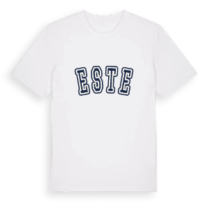 Este college t-shirt – ekologisk bomull t-shirt från Pinshirt