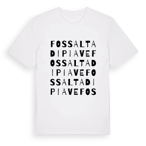 Fossalta di Piave ordlek t-shirt – ekologisk bomull t-shirt från Pinshirt
