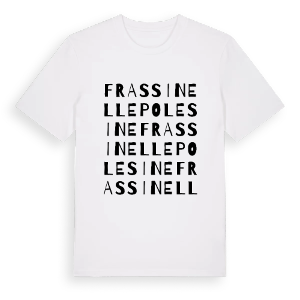 Frassinelle Polesine ordlek t-shirt – ekologisk bomull t-shirt från Pinshirt