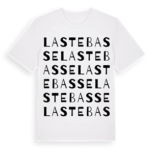 Lastebasse ordlek t-shirt – ekologisk bomull t-shirt från Pinshirt