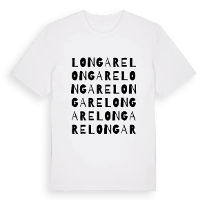 Longare ordlek t-shirt – ekologisk bomull t-shirt från Pinshirt