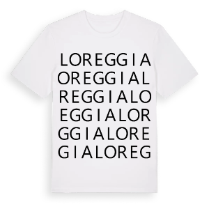Loreggia ordlek t-shirt – ekologisk bomull t-shirt från Pinshirt