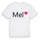 Mel hjärta t-shirt