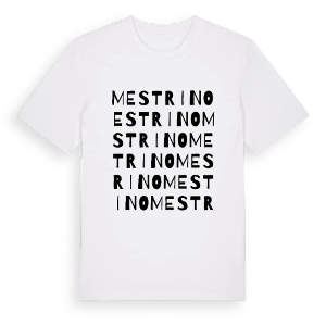 Mestrino ordlek t-shirt – ekologisk bomull t-shirt från Pinshirt