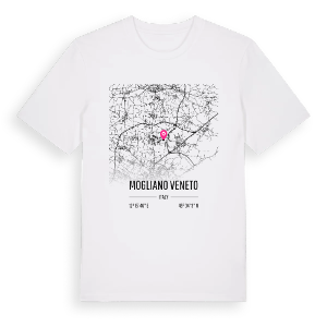 Mogliano Veneto karta t-shirt – ekologisk bomull t-shirt från Pinshirt