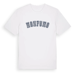 Monfumo college t-shirt – ekologisk bomull t-shirt från Pinshirt