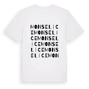 Monselice ordlek t-shirt – ekologisk bomull t-shirt från Pinshirt