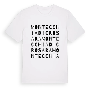 Montecchia di Crosara ordlek t-shirt – ekologisk bomull t-shirt från Pinshirt