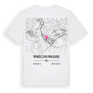 Montecchio Maggiore karta t-shirt – ekologisk bomull t-shirt från Pinshirt