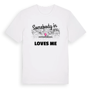 Någon i Montecchio Maggiore älskar mig t-shirt – ekologisk bomull t-shirt från Pinshirt