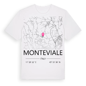 Monteviale karta t-shirt – ekologisk bomull t-shirt från Pinshirt