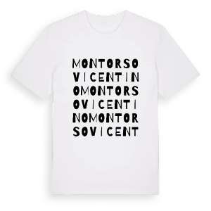 Montorso Vicentino ordlek t-shirt – ekologisk bomull t-shirt från Pinshirt