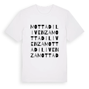 Motta di Livenza ordlek t-shirt – ekologisk bomull t-shirt från Pinshirt