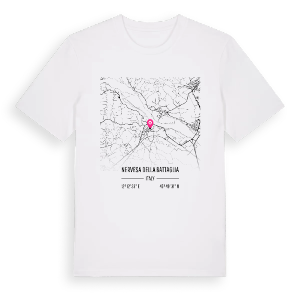 Nervesa della Battaglia karta t-shirt – ekologisk bomull t-shirt från Pinshirt