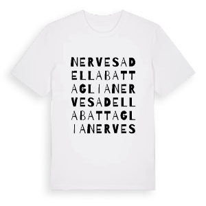Nervesa della Battaglia ordlek t-shirt – ekologisk bomull t-shirt från Pinshirt
