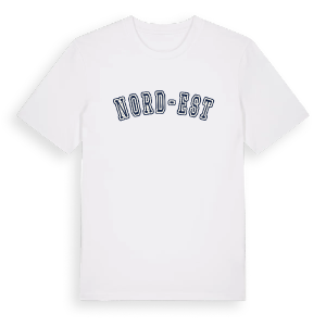 Nord-Est college t-shirt – ekologisk bomull t-shirt från Pinshirt