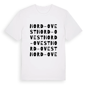 Nord-Ovest ordlek t-shirt – ekologisk bomull t-shirt från Pinshirt