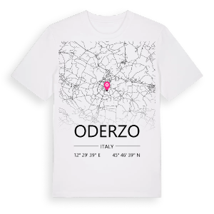 Oderzo karta t-shirt – ekologisk bomull t-shirt från Pinshirt
