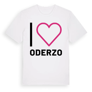 Jag älskar Oderzo t-shirt stort tryck – ekologisk bomull t-shirt från Pinshirt