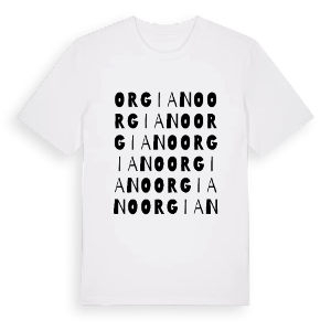 Orgiano ordlek t-shirt – ekologisk bomull t-shirt från Pinshirt