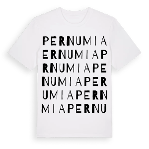 Pernumia ordlek t-shirt – ekologisk bomull t-shirt från Pinshirt