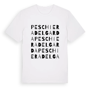 Peschiera del Garda ordlek t-shirt – ekologisk bomull t-shirt från Pinshirt