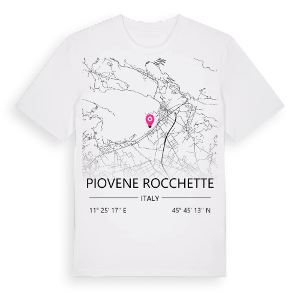Piovene Rocchette karta t-shirt – ekologisk bomull t-shirt från Pinshirt