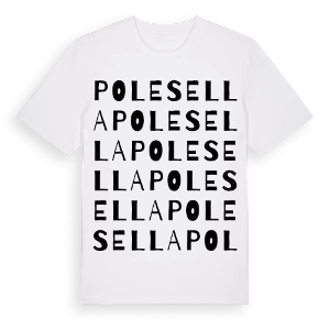 Polesella ordlek t-shirt – ekologisk bomull t-shirt från Pinshirt