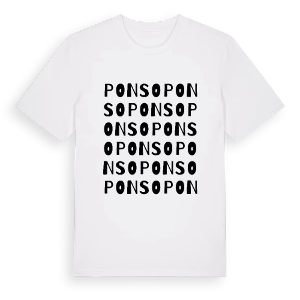 Ponso ordlek t-shirt – ekologisk bomull t-shirt från Pinshirt
