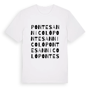 Ponte San Nicolò ordlek t-shirt – ekologisk bomull t-shirt från Pinshirt