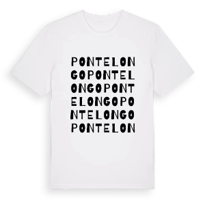 Pontelongo ordlek t-shirt – ekologisk bomull t-shirt från Pinshirt
