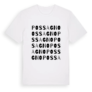 Possagno ordlek t-shirt – ekologisk bomull t-shirt från Pinshirt