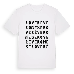Roverè Veronese ordlek t-shirt – ekologisk bomull t-shirt från Pinshirt