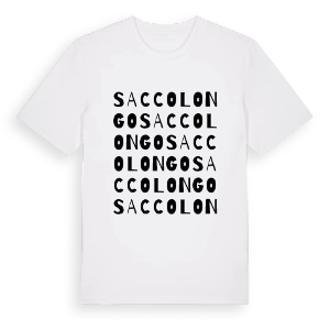 Saccolongo ordlek t-shirt – ekologisk bomull t-shirt från Pinshirt