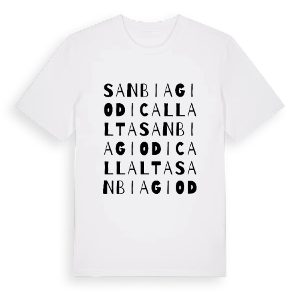San Biagio di Callalta ordlek t-shirt – ekologisk bomull t-shirt från Pinshirt