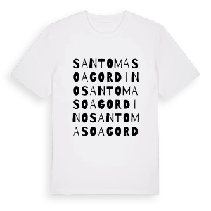 San Tomaso Agordino ordlek t-shirt – ekologisk bomull t-shirt från Pinshirt