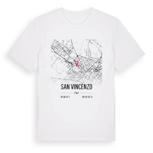 San Vincenzo karta t-shirt – ekologisk bomull t-shirt från Pinshirt