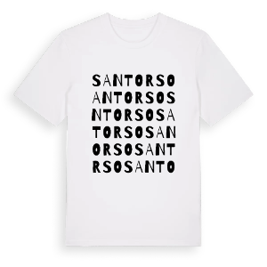 Santorso ordlek t-shirt – ekologisk bomull t-shirt från Pinshirt