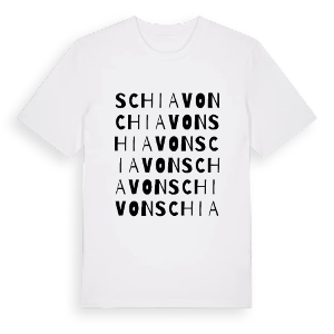 Schiavon ordlek t-shirt – ekologisk bomull t-shirt från Pinshirt