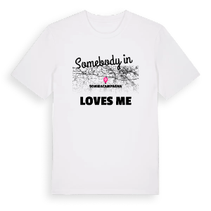 Någon i Sommacampagna älskar mig t-shirt – ekologisk bomull t-shirt från Pinshirt