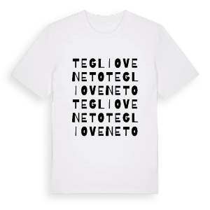 Teglio Veneto ordlek t-shirt – ekologisk bomull t-shirt från Pinshirt