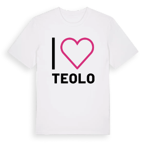 Jag älskar Teolo t-shirt stort tryck – ekologisk bomull t-shirt från Pinshirt