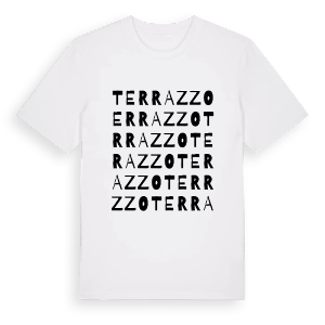 Terrazzo ordlek t-shirt – ekologisk bomull t-shirt från Pinshirt