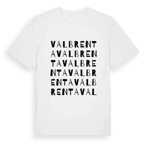 Valbrenta ordlek t-shirt – ekologisk bomull t-shirt från Pinshirt