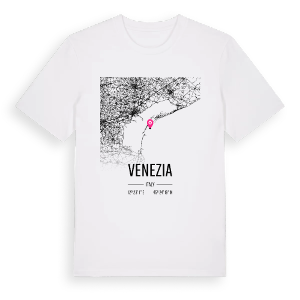 Venezia karta t-shirt – ekologisk bomull t-shirt från Pinshirt