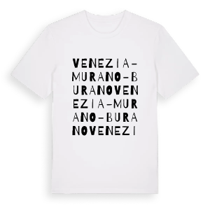 Venezia-Murano-Burano ordlek t-shirt – ekologisk bomull t-shirt från Pinshirt
