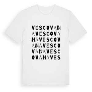 Vescovana ordlek t-shirt – ekologisk bomull t-shirt från Pinshirt