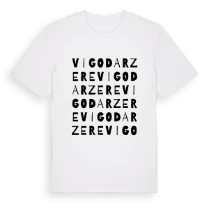 Vigodarzere ordlek t-shirt – ekologisk bomull t-shirt från Pinshirt