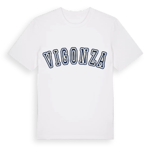 Vigonza college t-shirt – ekologisk bomull t-shirt från Pinshirt